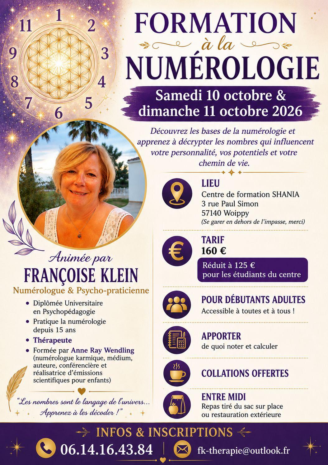 Formation a la numérologie 10-11.10.2026